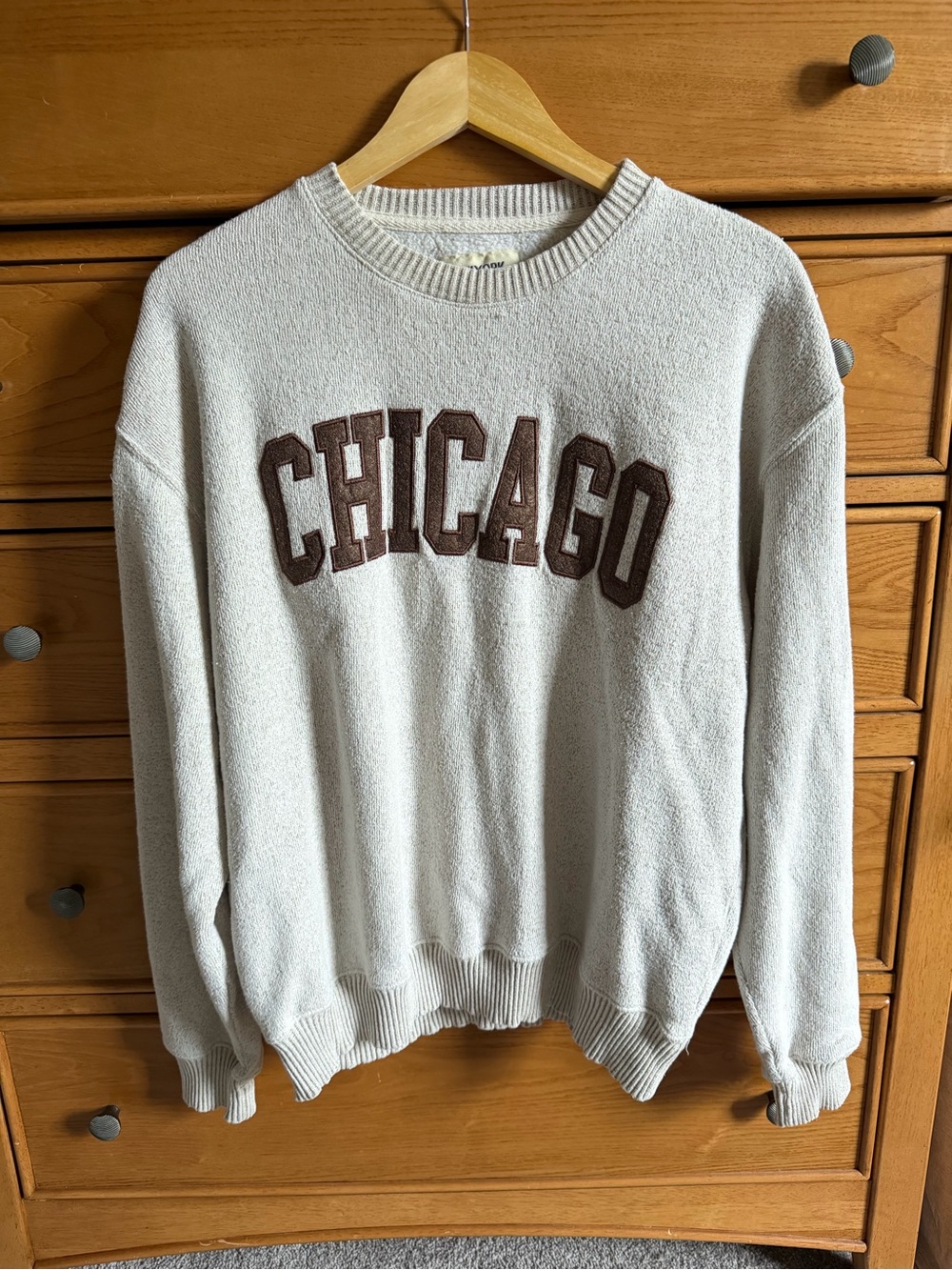 New York Popular Chicago Crew Neck Sweater Size XL Chi-Town Windy City Illinois
